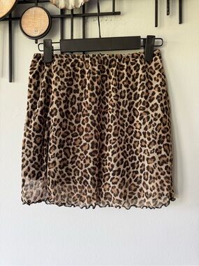 See You Monday Leopard Print Mini Skirt - Brown, Black